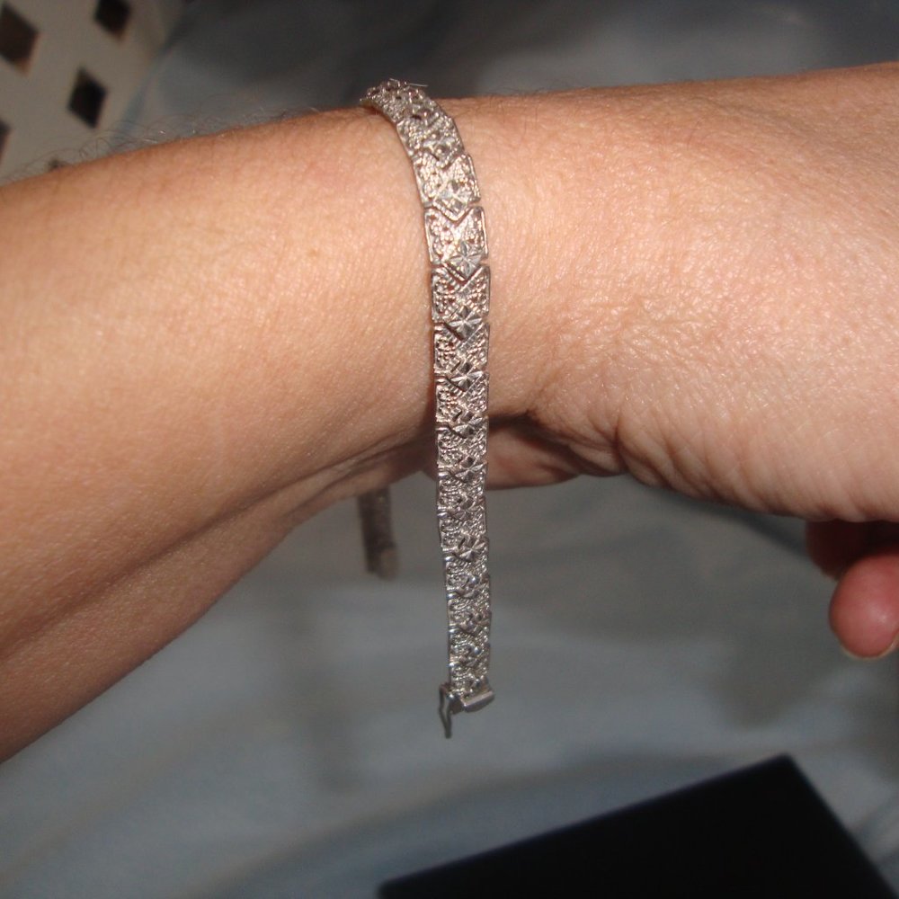 Vintage Michael Anthony 10k white gold bracelet 7.25"